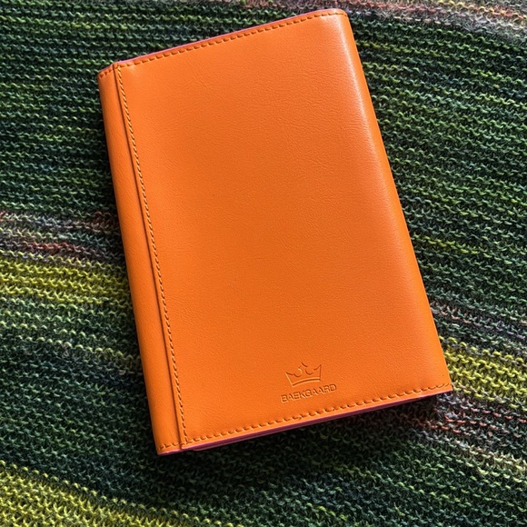 Orange Leather Envelope Clutch - Picture 2 of 5
